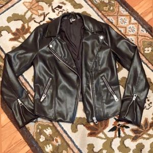 Faux Leather Moto Jacket